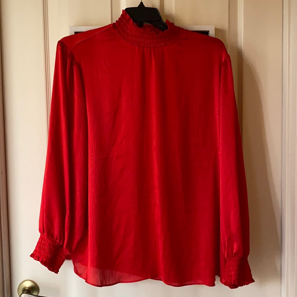 Cato Women’s Plus Blouse Red Christmas Top Shirt NWOT 22/24